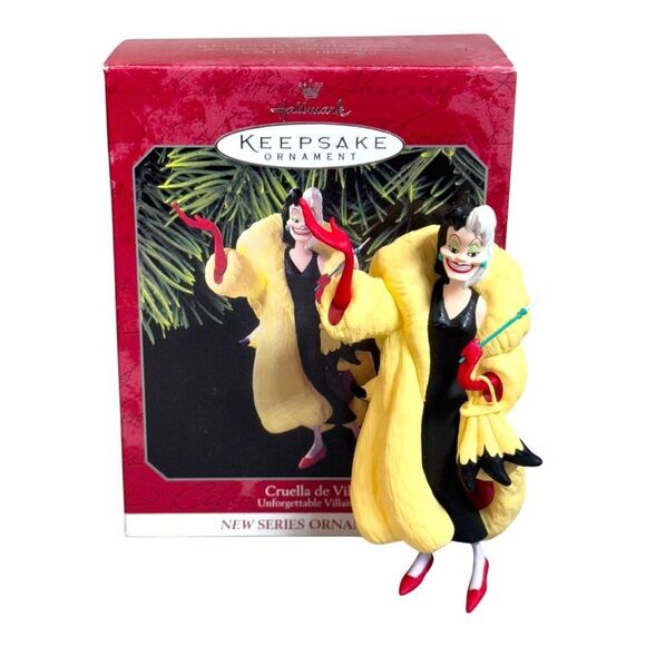 Hallmark Keepsake Ornament Cruella De Vil Unforgettable Villains 1998 New Series - Picture 1 of 7